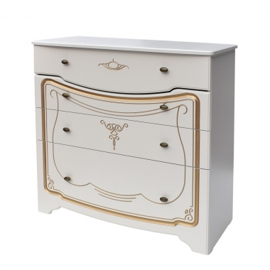 COMODA OLESIA ALB 91X44X85CM